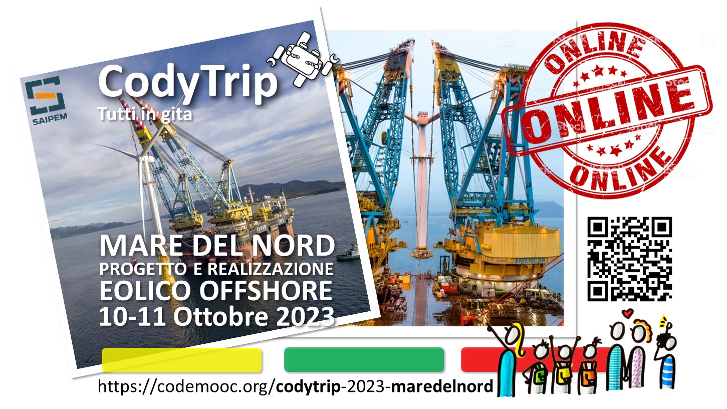 Cir.37/2023 - CodyTrip 11 e 12 Ottobre 2023 - Gita virtuala CodyTrip nel Mare del Nord - parchi eolici in mare aperto